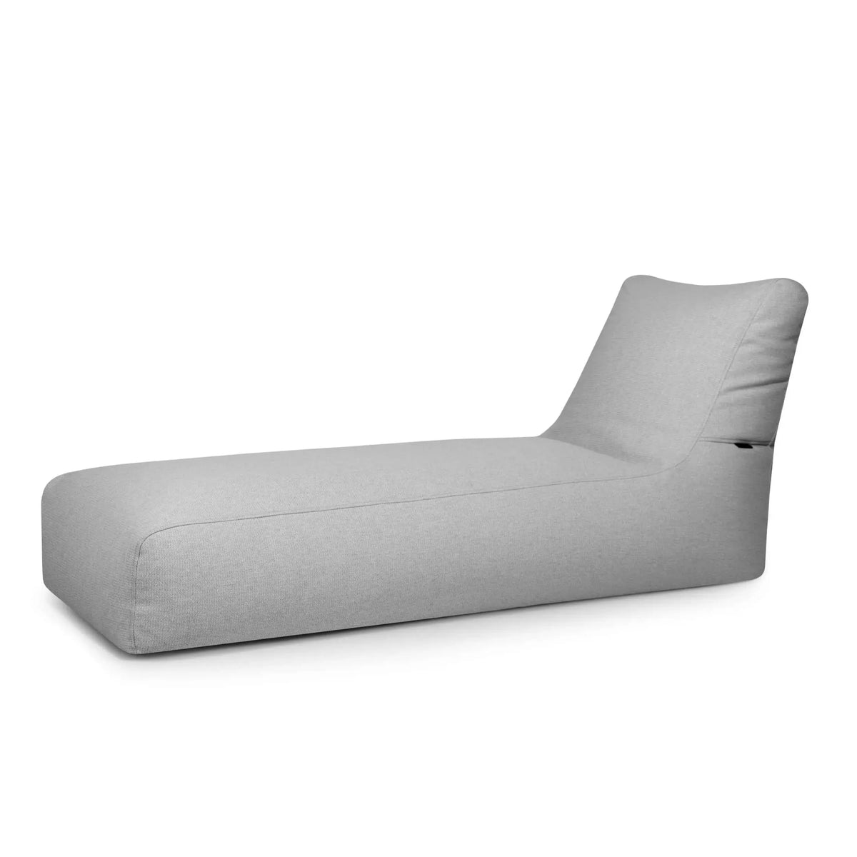 Sittsäck solsäng för pool i grått designad för komfort och avkoppling vid poolen.