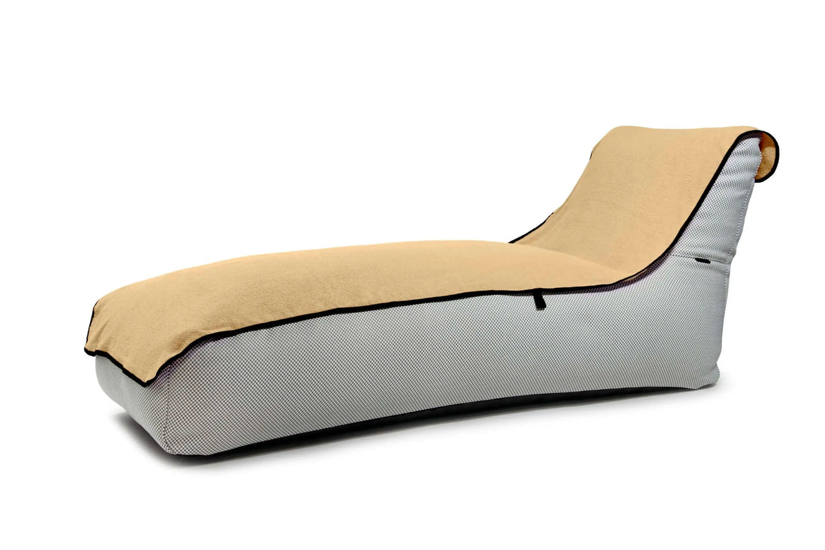 Premium strandhanddukar för solsäng och strand Beige 230x65 cm för avkoppling på stranden.