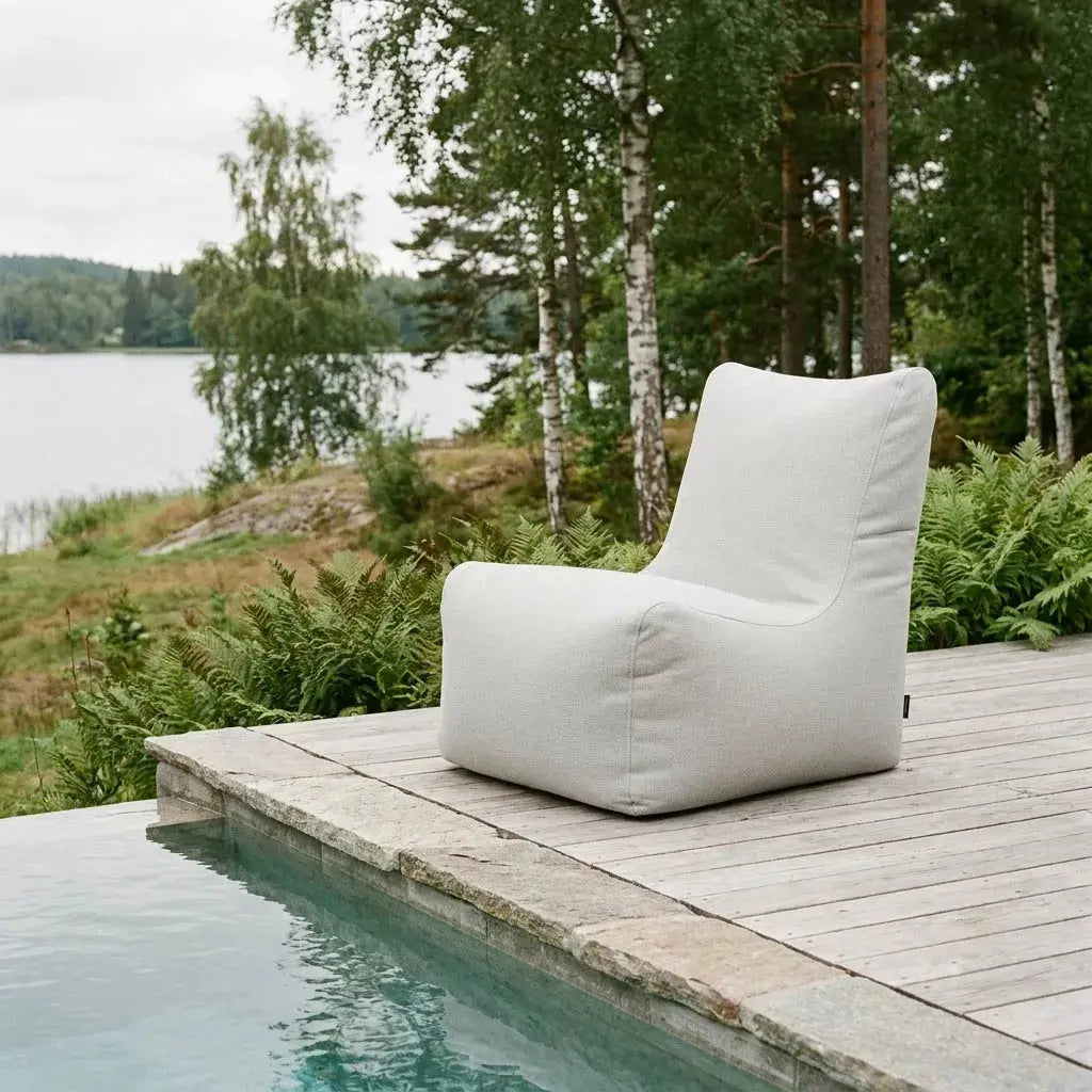 Sittsäck Fåtölj Seat Dunẽs Fluffy White SLOWDOWN