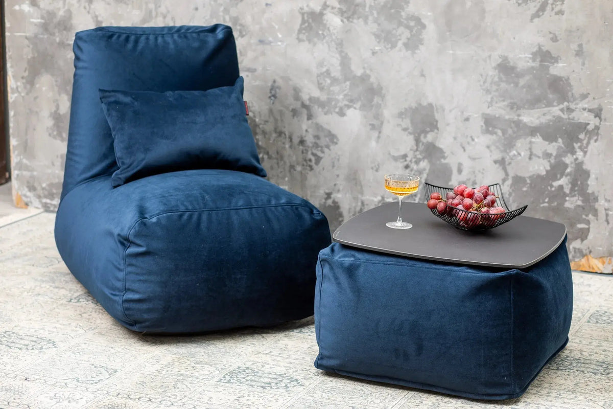 Sittsäck Tube Barcelona Navy-Bean bags-Slowdown