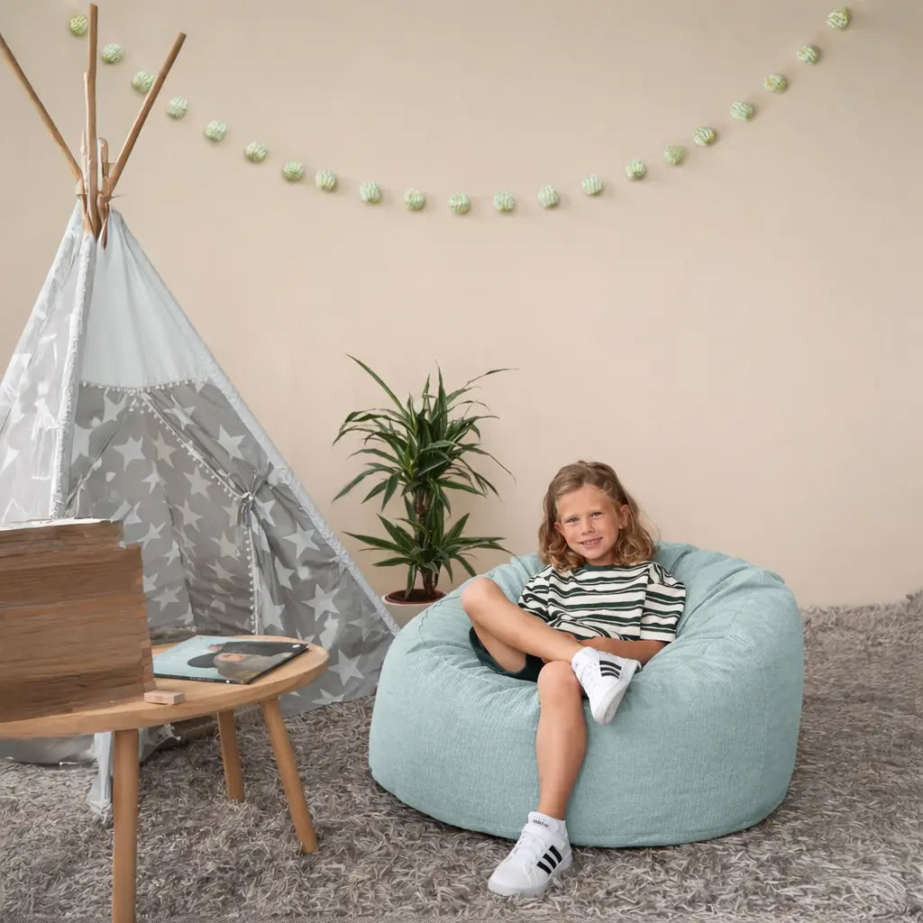 Barnfåtölj Sittsäck Om 85 Waves Mint-Bean bags-Slowdown