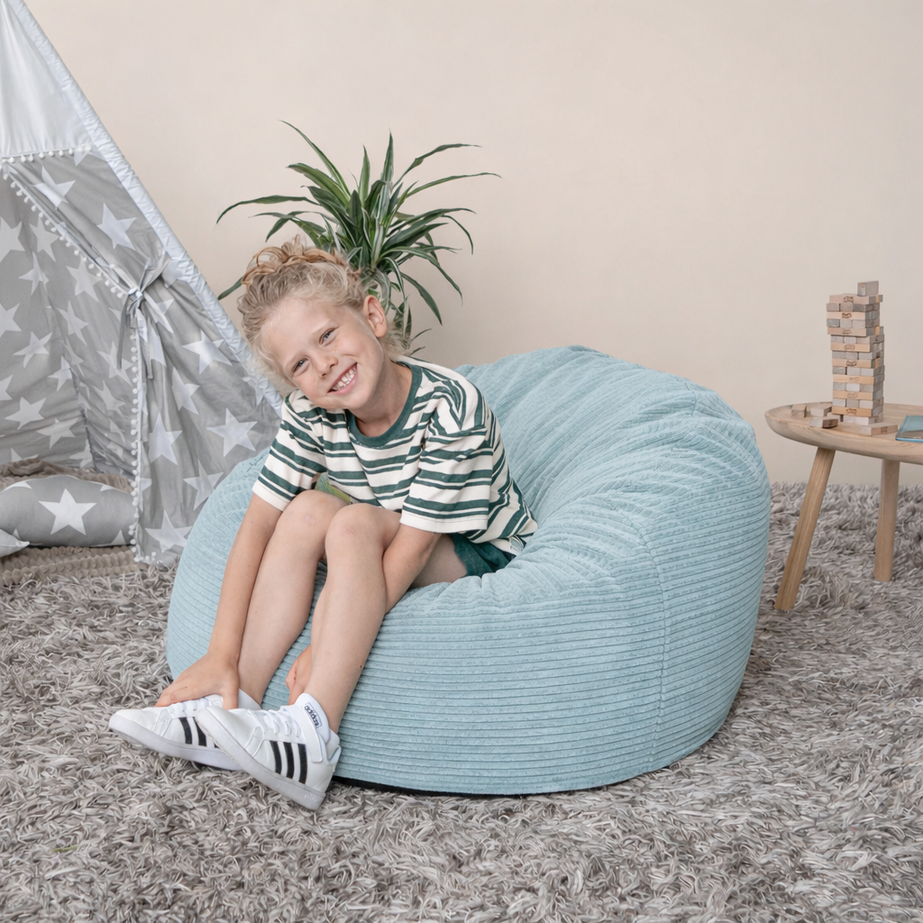 Barnfåtölj Sittsäck Om 85 Waves Mint-Bean bags-Slowdown