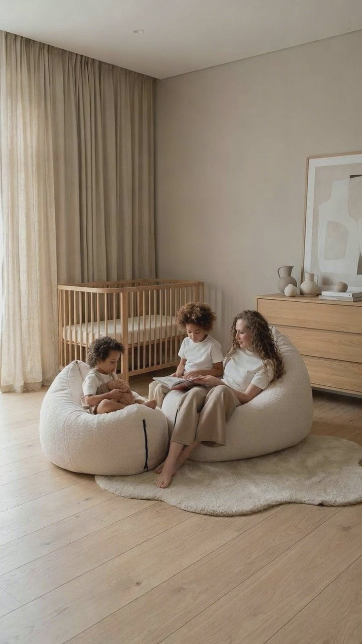 Ladda video: Fåtölj barn Clip Clap 90 Teddy Cream