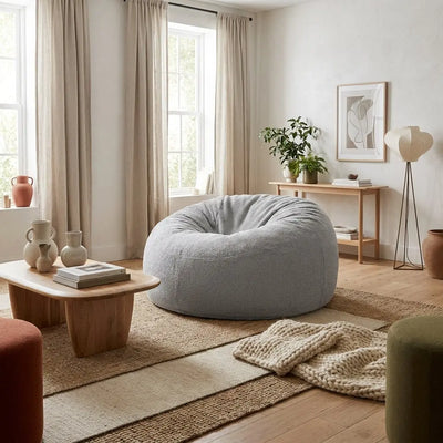 Fåtölj Sittsäck Om 135 Madu Light Grey