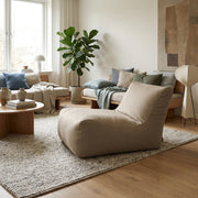 Sittsäck Lounge 100 Nordic Concrete in a cozy, modern living room with neutral tones, wooden accents, and soft lighting.