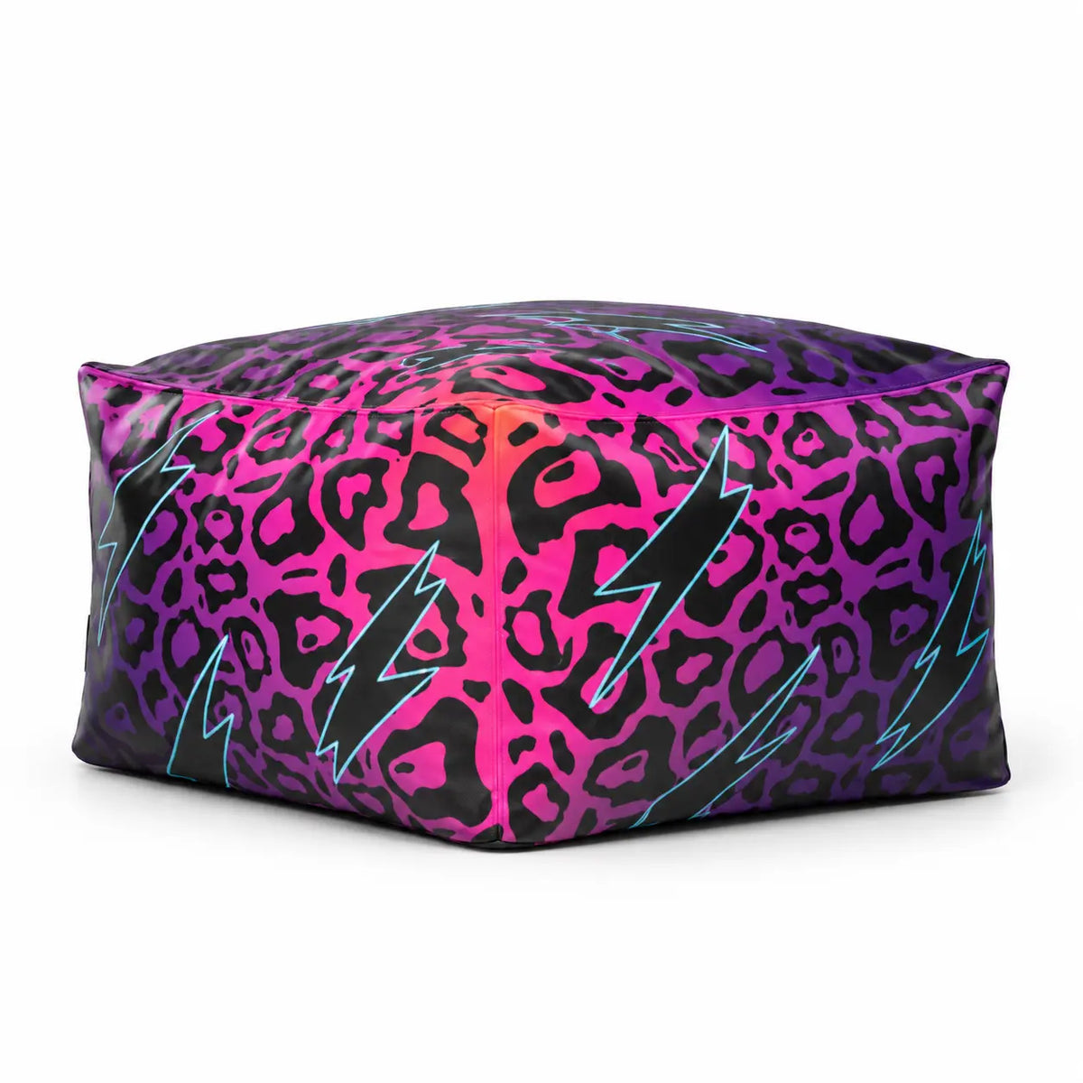 Softbox fyrkantig sittpuff Cape med tryck 65x65x37cm SLOWDOWN