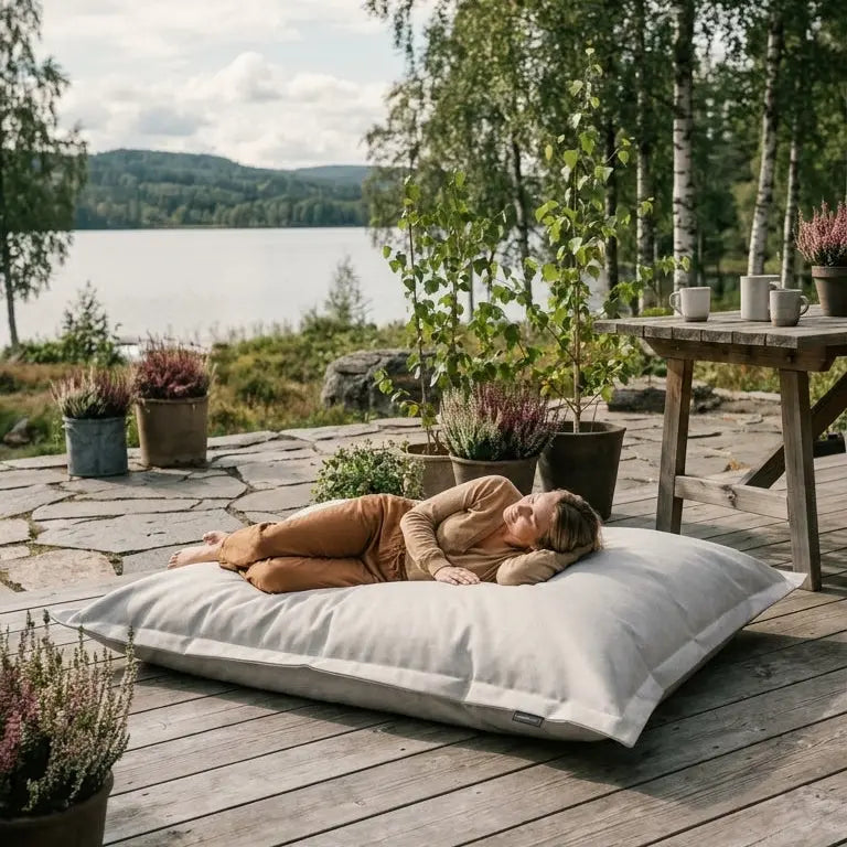 4me Riviera OEKO-TEX ® sittsäck för både inom och utomhus Light grey SLOWDOWN